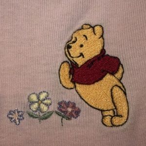 Pink Winnie the Pooh embroidered Tank